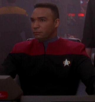 Portraying Helm officer in Star Trek DSN 