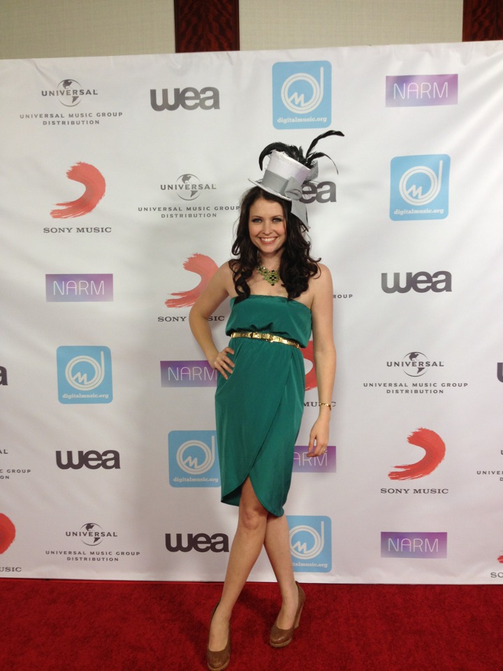 Beckie King at the Narm Gala sponsored by Universal Music Group, Sony and WEA. May 2013
