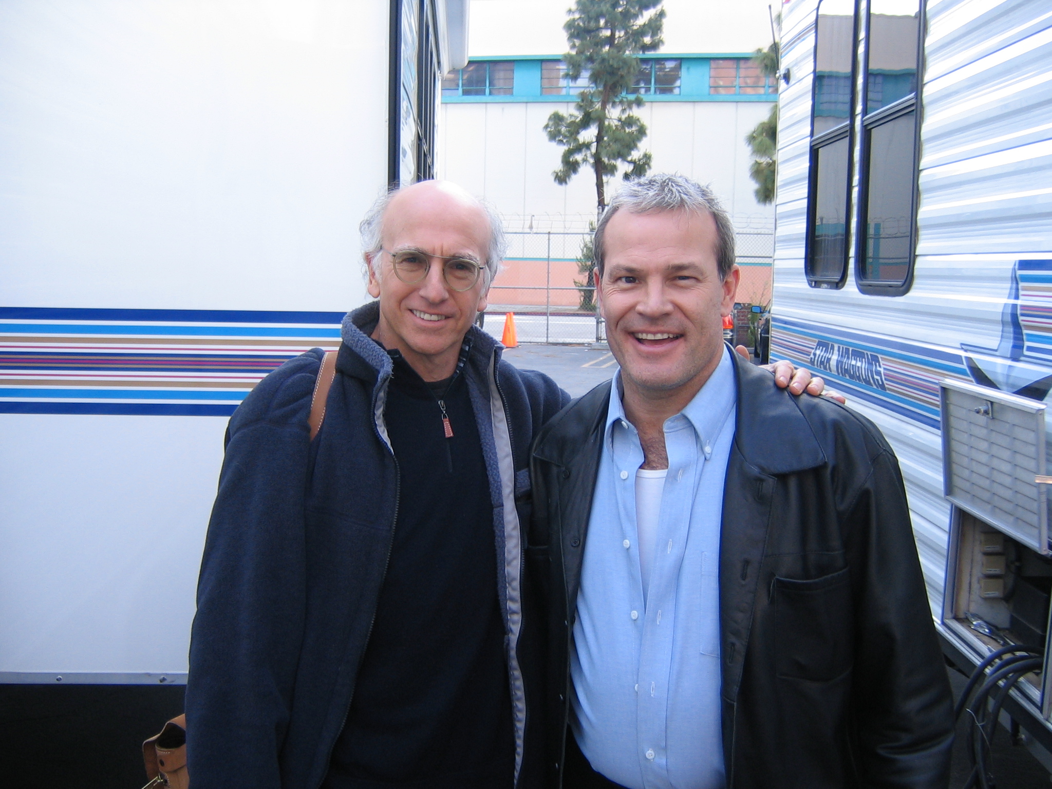 On set of Curb Your Enthusiasm.