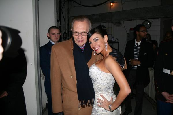 Presenting with Larry King at Obama's Inaugural Ball