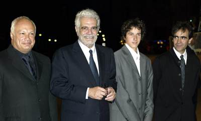 Omar Sharif, François Dupeyron, Eric-Emmanuel Schmitt and Pierre Boulanger