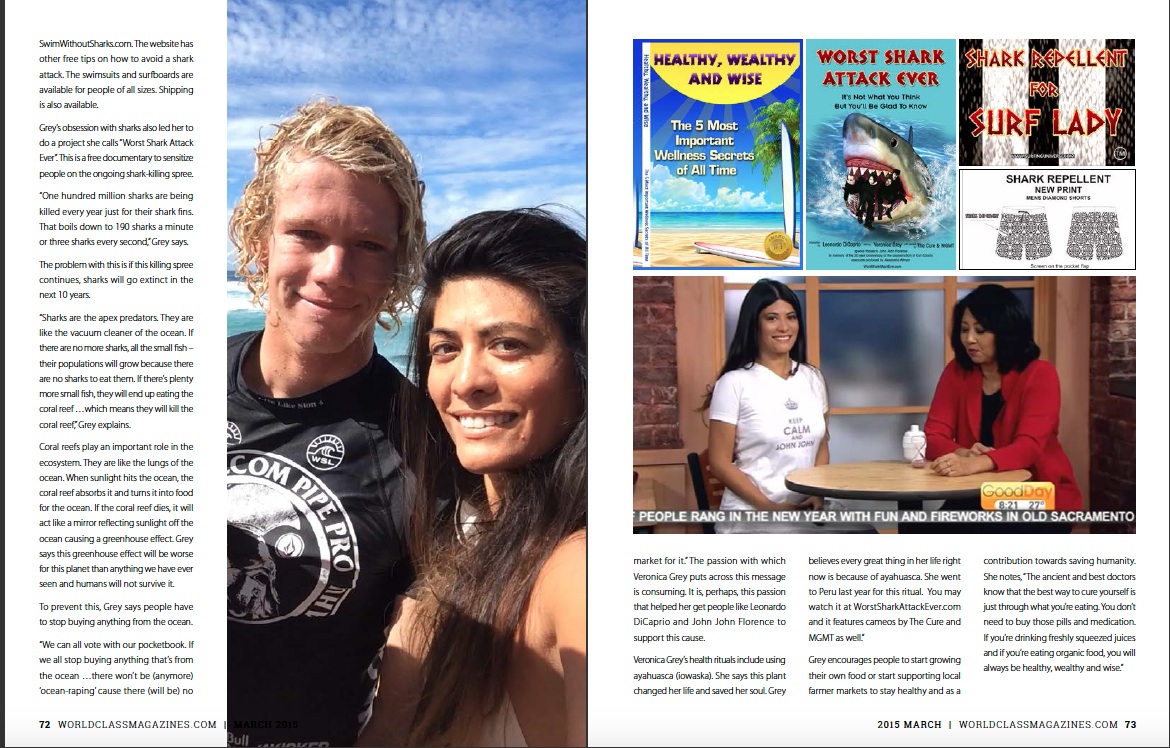 Part 2 of WorldClassMagazines.com's March 2015 feature article on Veronica Grey and John John Florence.