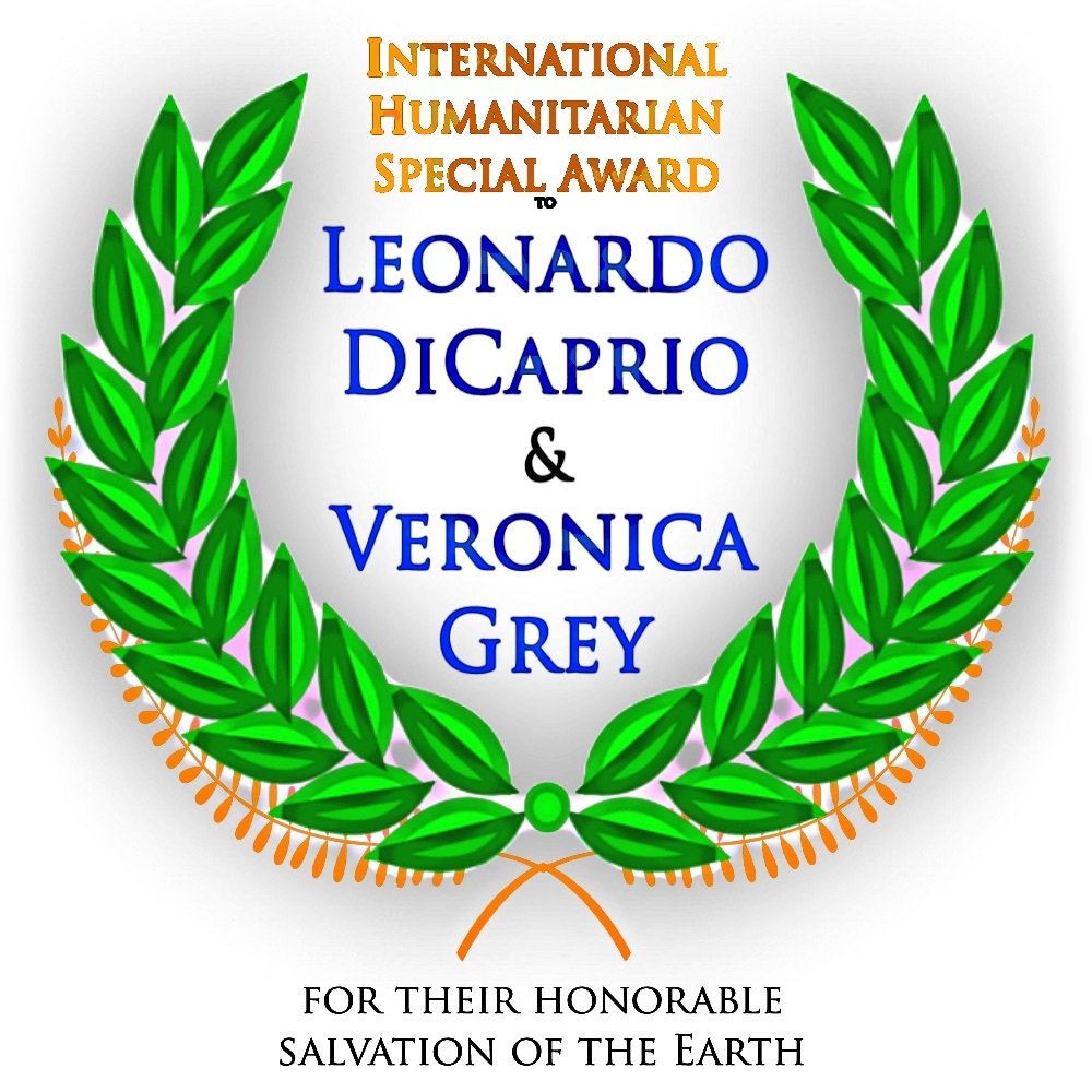 Leonardo DiCaprio was announced as winner of the International Humanitarian Special Award in honor of World Peace Day September 21 for his environmental efforts. Other recipients include Pearl Jam, Veronica Grey, U2, and Dennis Rodman.