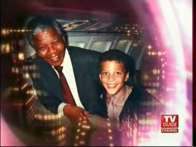 Nelson Mandela and Justin as a young boy.