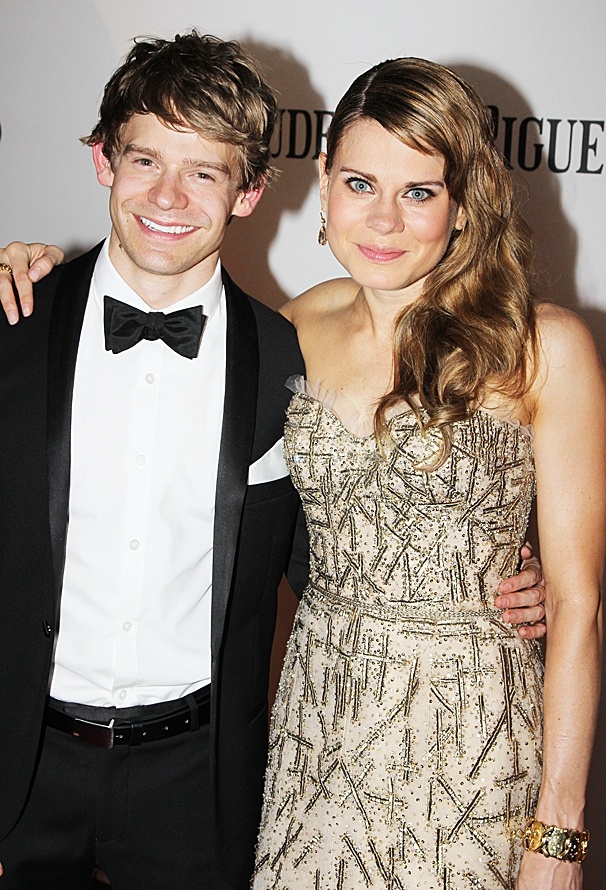with sister and nominee, Celia Keenan-Bolger at the 2012 TONY Awards