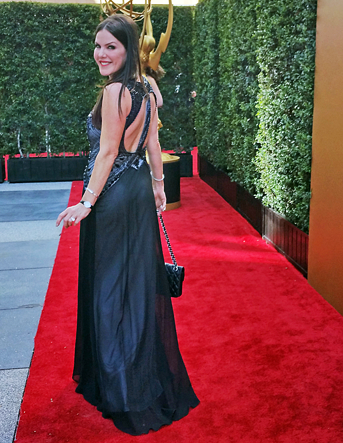 Kira Reed Lorsch Arrives the 2015 Primetime Emmy Awards in Sue Wong