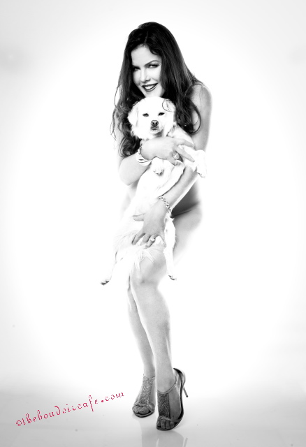 Kira Reed Lorsch and Rescue Dog Missy for ShelterHopePetShop.org 2015 Calendar