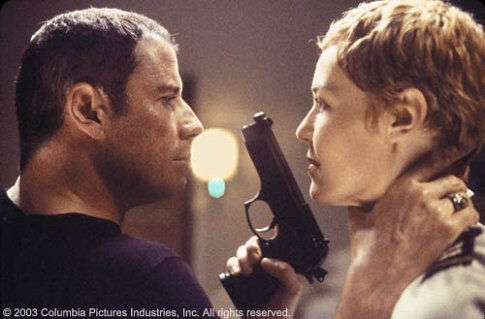 Still of John Travolta and Connie Nielsen in Basic (2003)