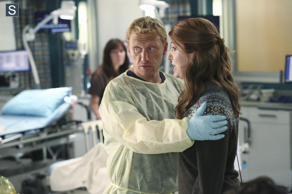 Jessica Gardner and Kevin McKidd. Grey's Anatomy Episode 1107