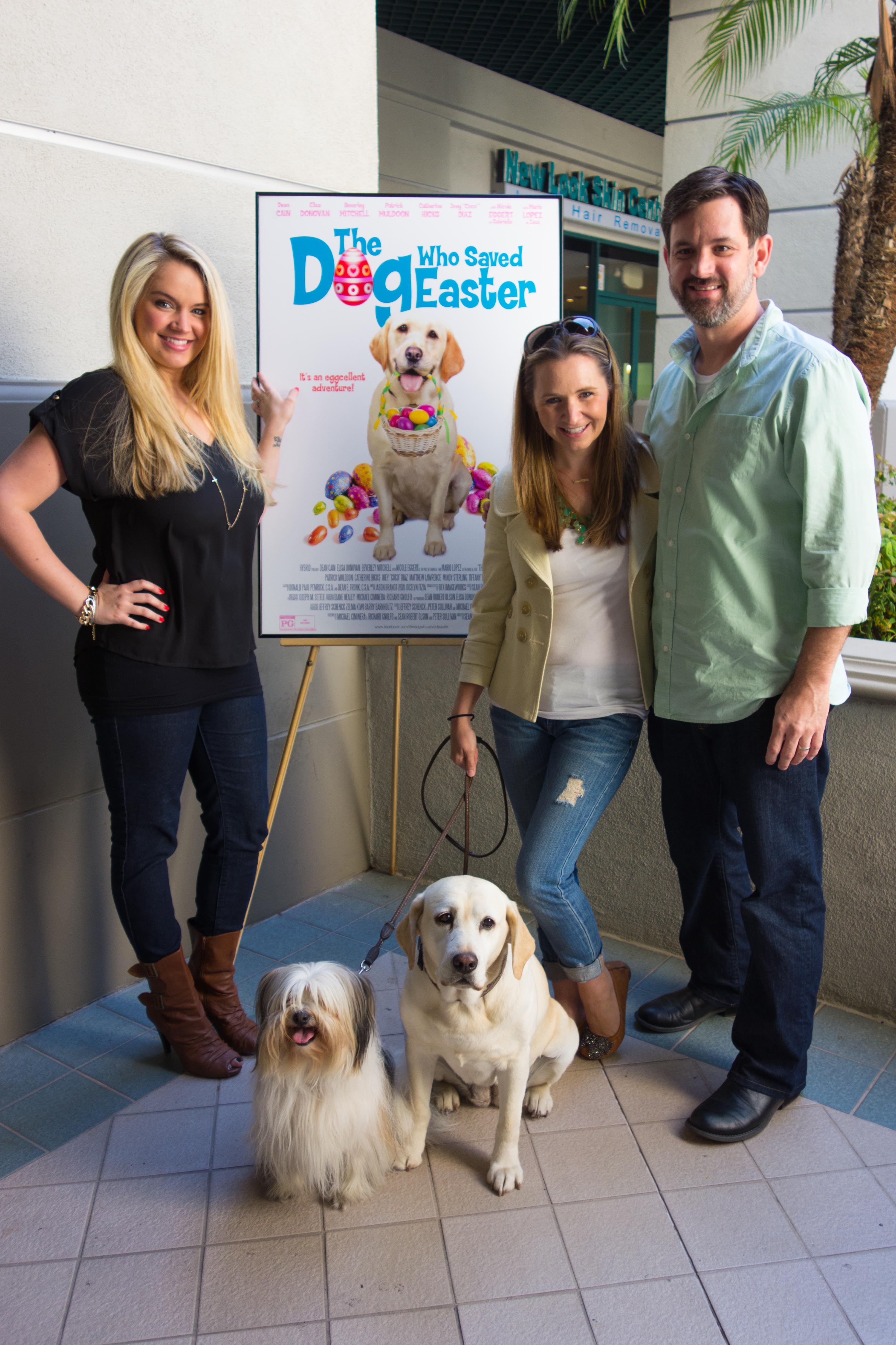 Tiffany Thornton, Beverley Mitchell, Sean Olson at the Dog Who Saved Easter Premiere