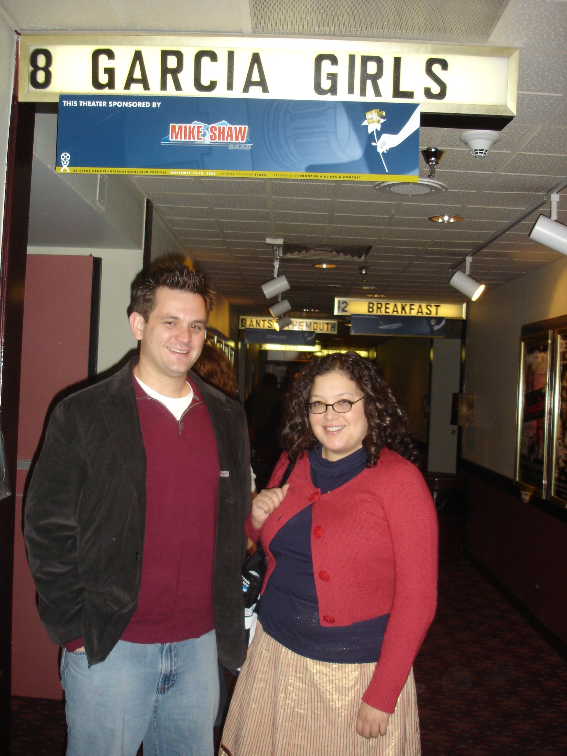 Georgina Garcia Riedel and Sean Robert Olson at the Denver Intl Film Festival premiere of 