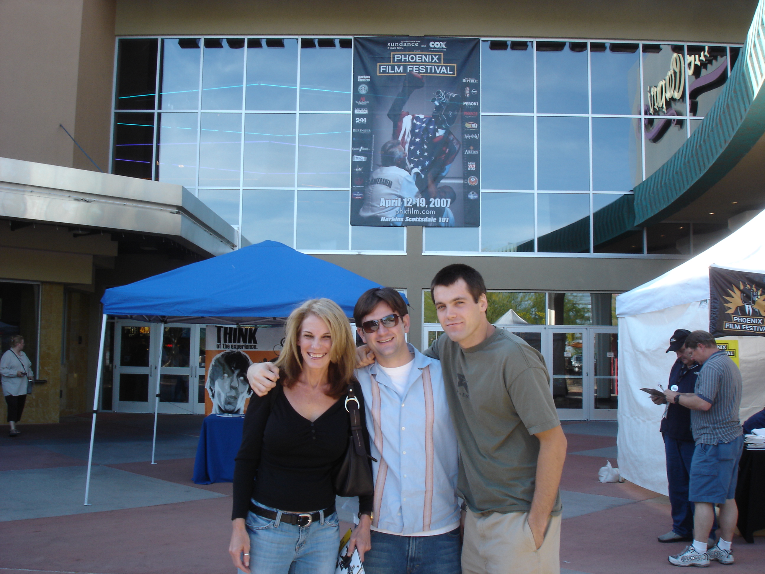 Sean Robert Olson, Nick Olson and Diana Michaels at the Phoenix Film Festival.
