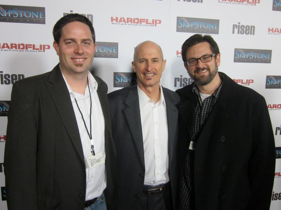 Sean Robert Olson, Johnny Remo and Jason Brandt at the premiere of Hardflip.