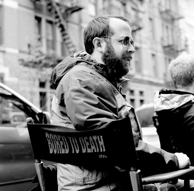 Martin Gero on set in New York for Bored to Death