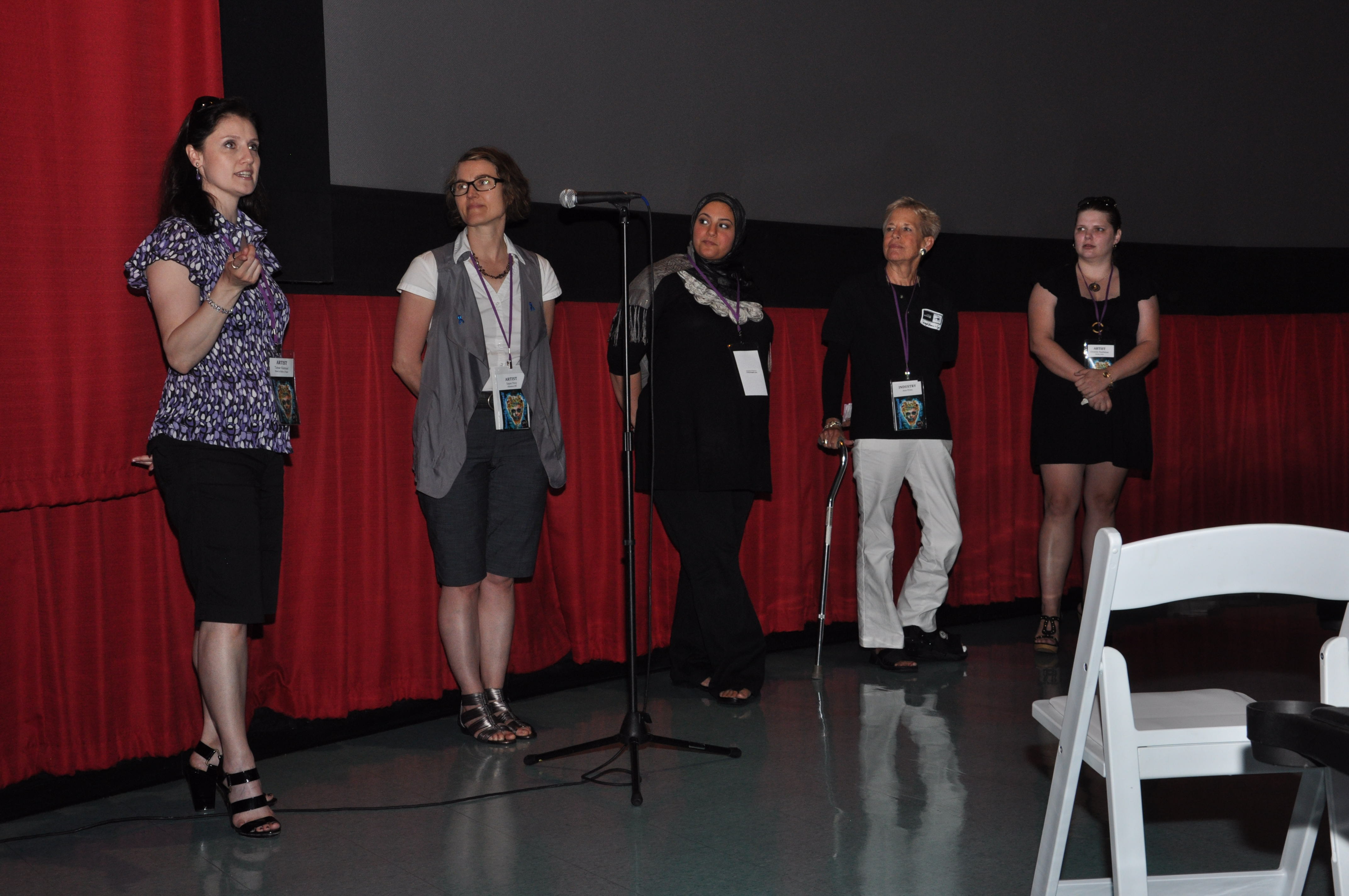 Q and A after the Through Women's Eyes short film screenings at the Sarasota Film Festival (for the film, 