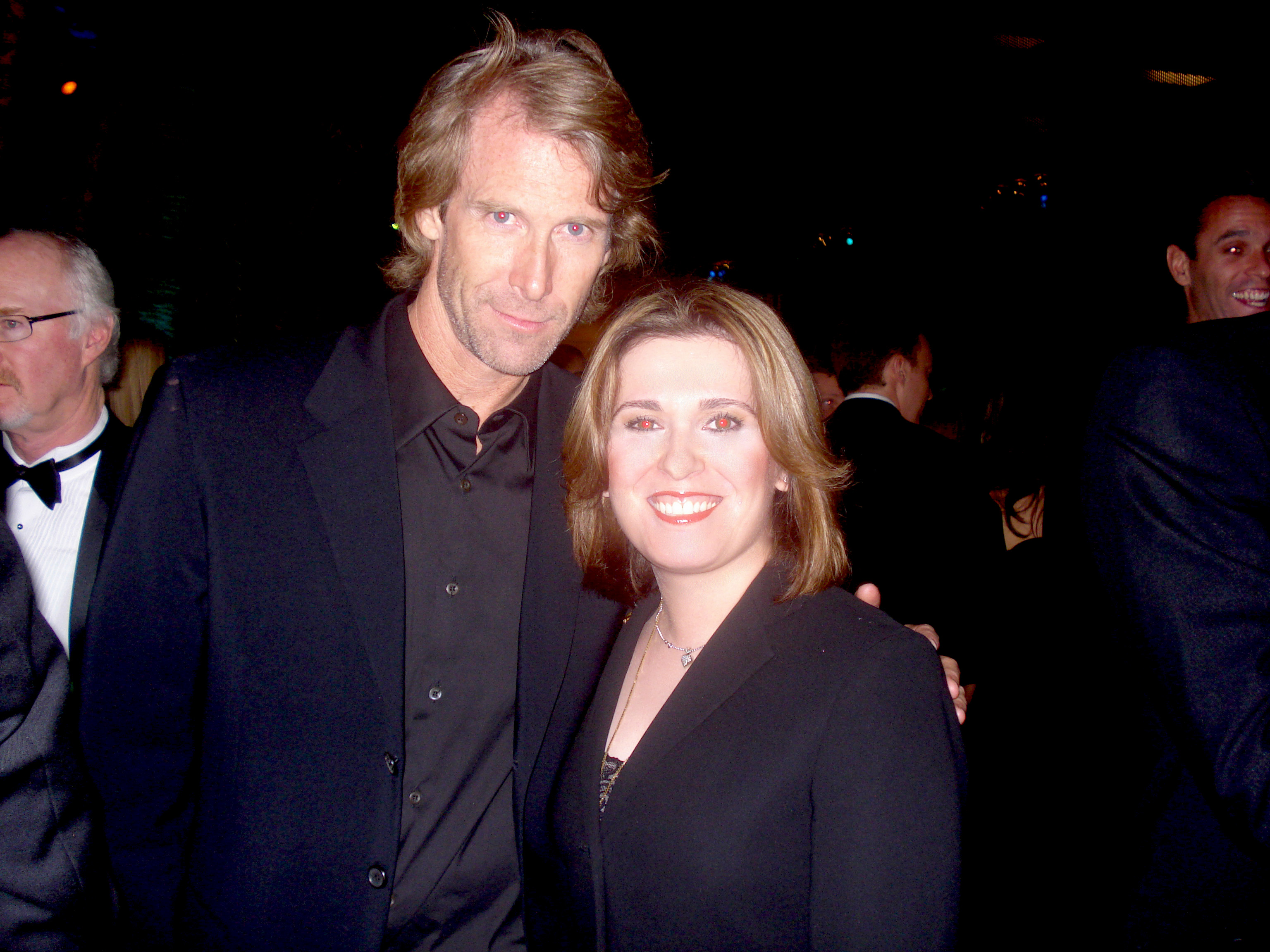 Farnaz Samiinia and Michael Bay (