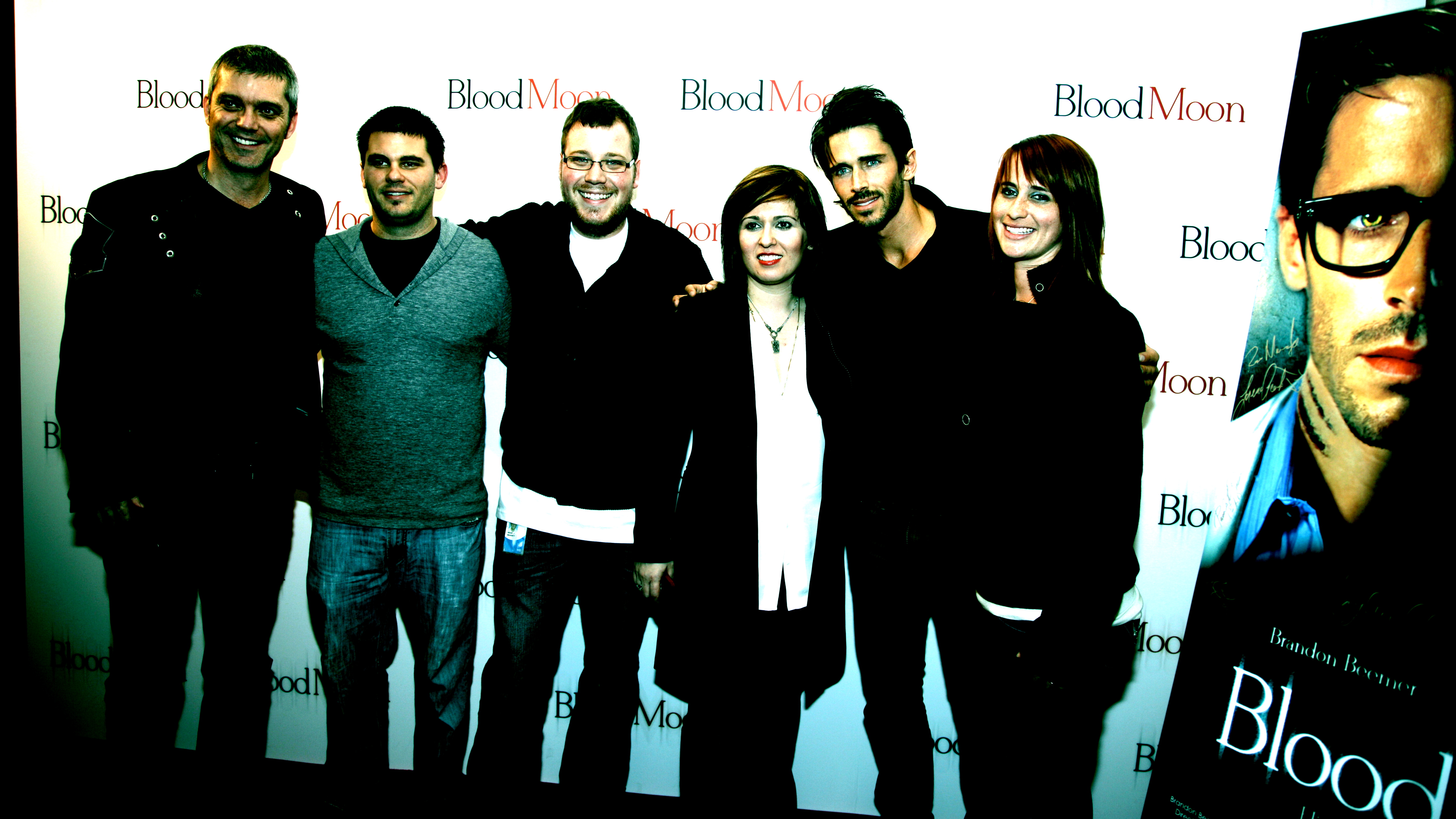The crew of BLOOD MOON at the premiere, Sony Pictures Studios, 2012.
