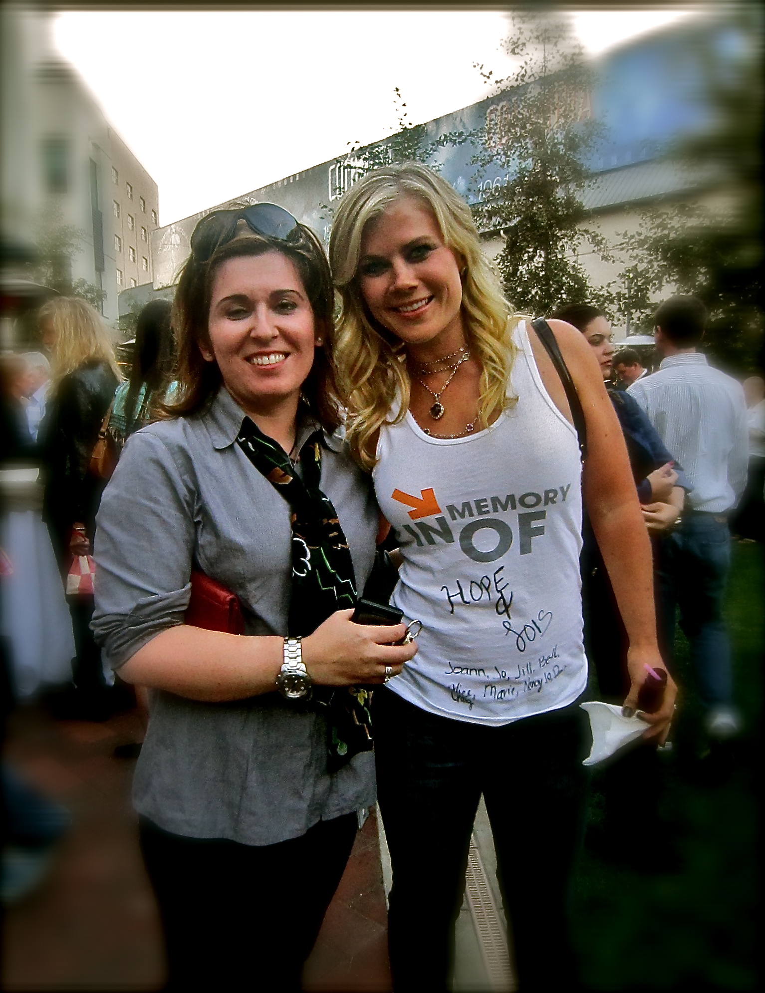 Farnaz and Alison Sweeney at Stand Up 2 Cancer, 2010.
