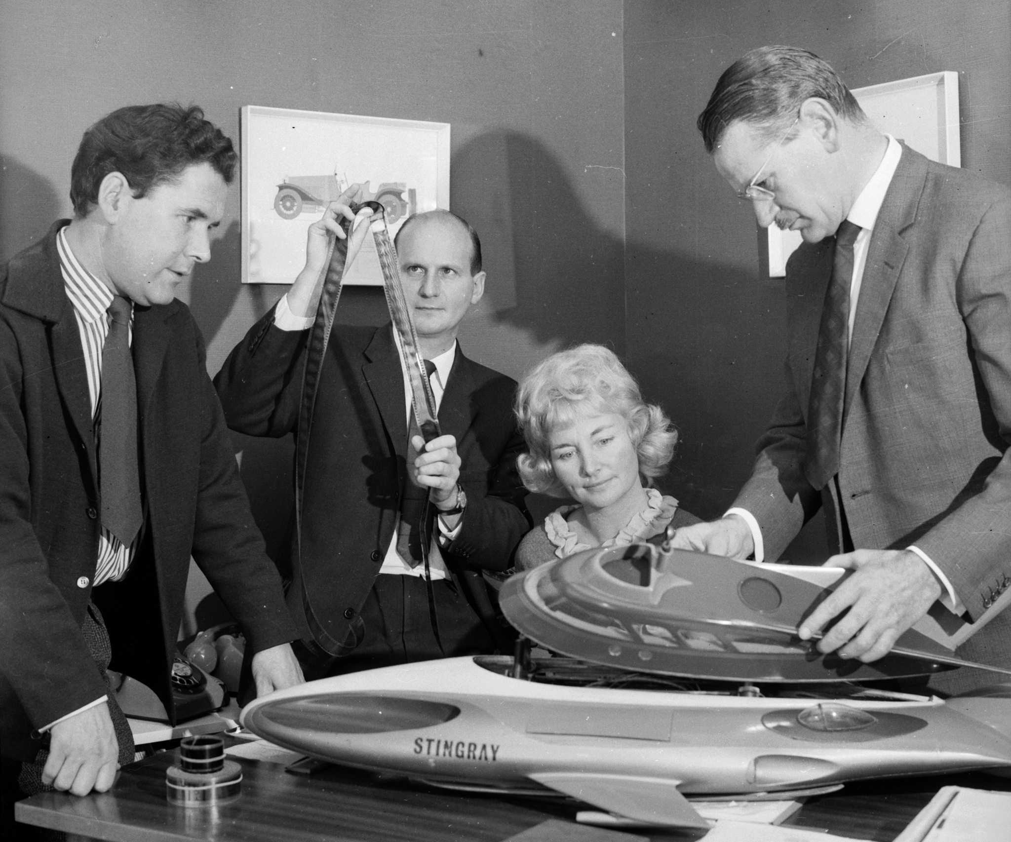 Gerry Anderson, Sylvia Anderson, Reg Hill and John Read