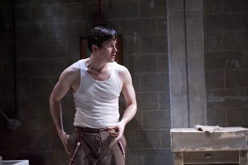 Kieran Bew as John in Partrick Marber's 'After Miss Julie' at the Young Vic Theatre.