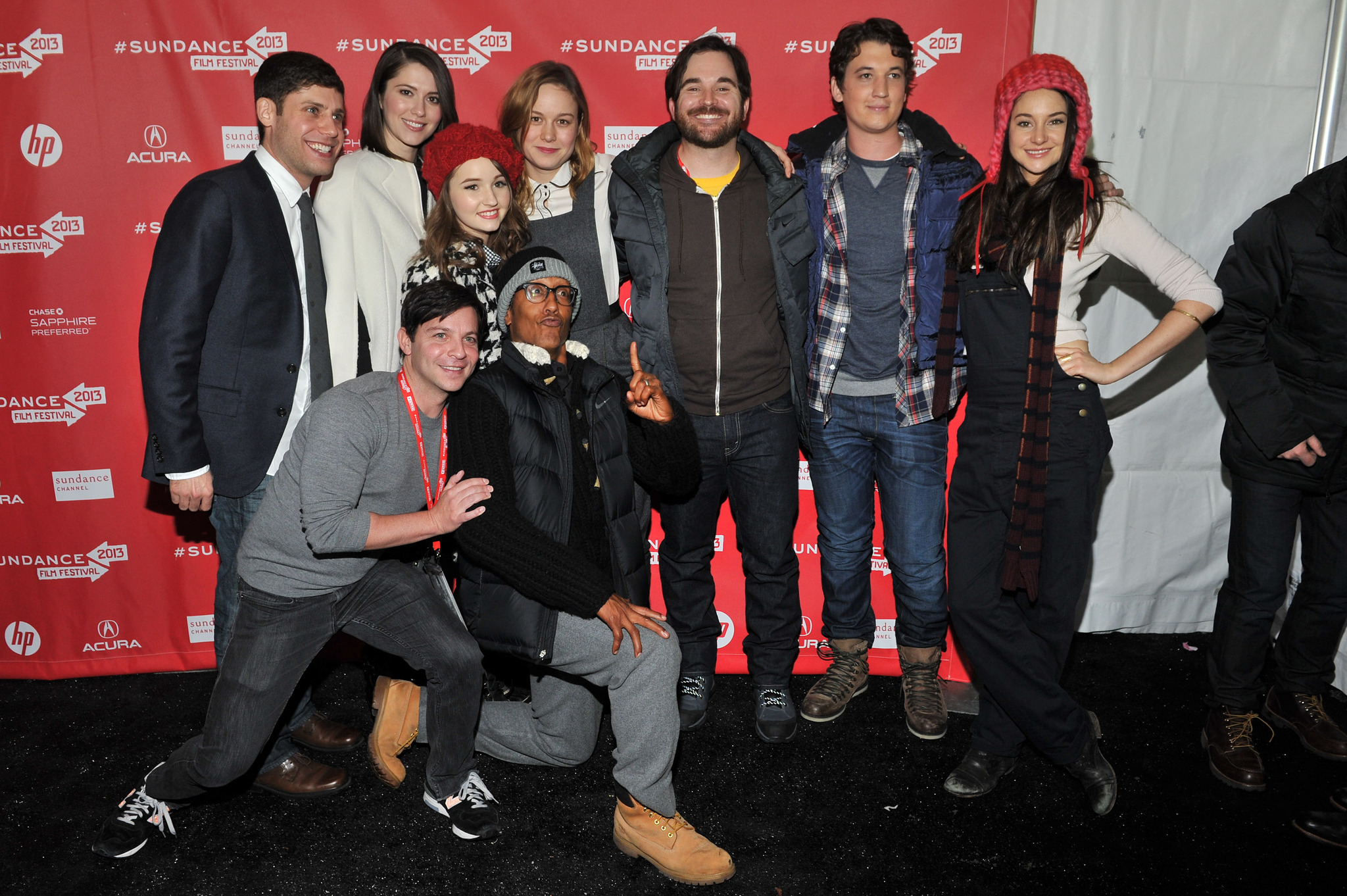 Andre Royo, Mary Elizabeth Winstead, Shailene Woodley, James Ponsoldt, Miles Teller, Scott Neustadter and Kaitlyn Dever at event of The Spectacular Now (2013)