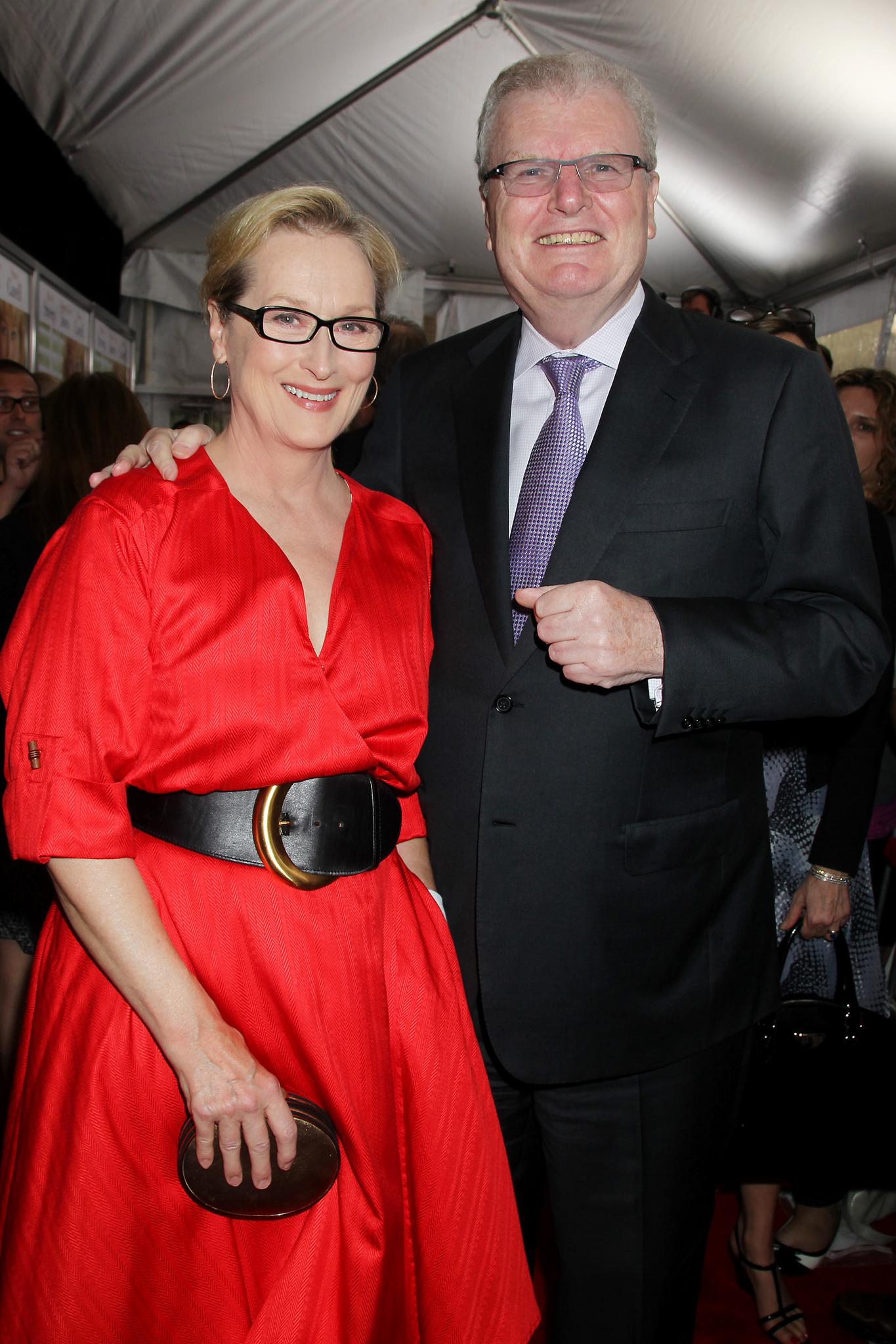 Meryl Streep and Howard Stringer at event of Hope Springs (2012)