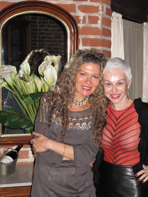 Actors Entela Belishova and Josephine Zeitlin