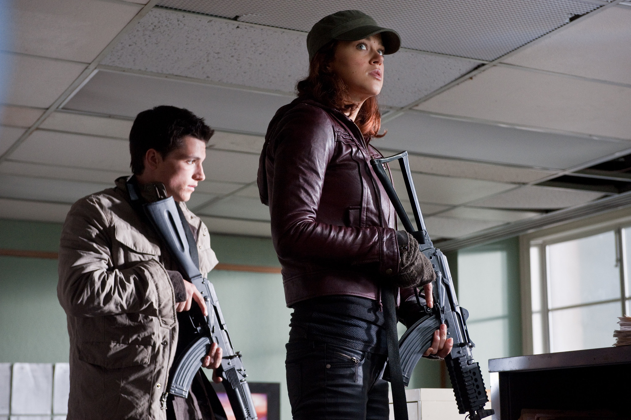 Still of Josh Hutcherson and Adrianne Palicki in Red Dawn (2012)