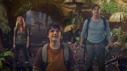 Still of Brendan Fraser, Josh Hutcherson and Anita Briem in Journey to the Center of the Earth (2008)