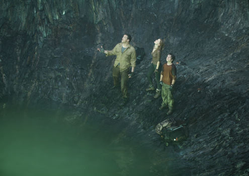 Still of Brendan Fraser, Josh Hutcherson and Anita Briem in Journey to the Center of the Earth (2008)