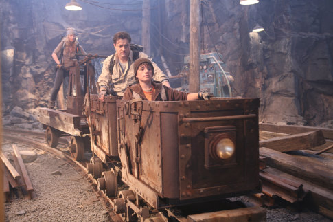 Still of Brendan Fraser, Josh Hutcherson and Anita Briem in Journey to the Center of the Earth (2008)