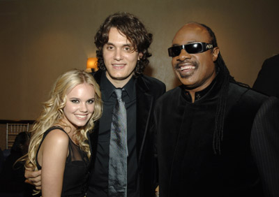 Stevie Wonder, John Mayer and Cheyenne Kimball