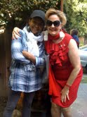 Barbara Lee Bragg and Deborah Goodwin (Director) on the set of 