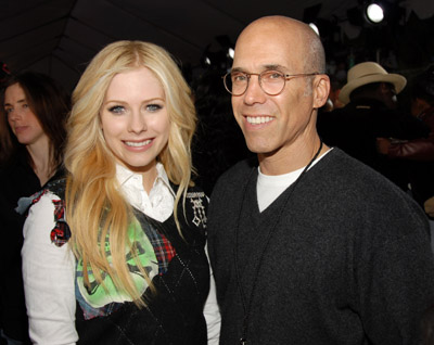 Jeffrey Katzenberg and Avril Lavigne