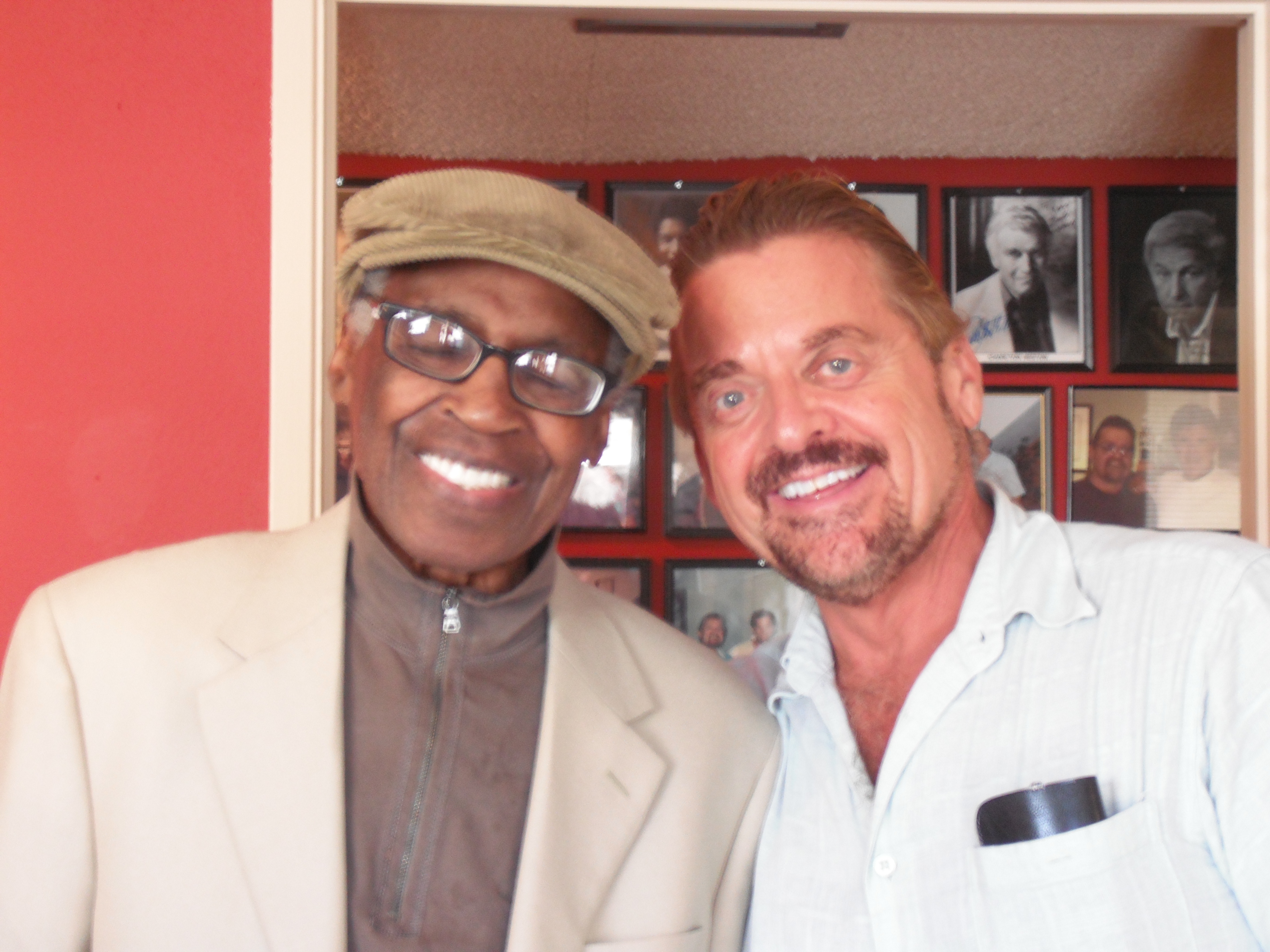 Marc with old friend Robert Guillaume after narrating a documentary at our Burbank voice over Studios