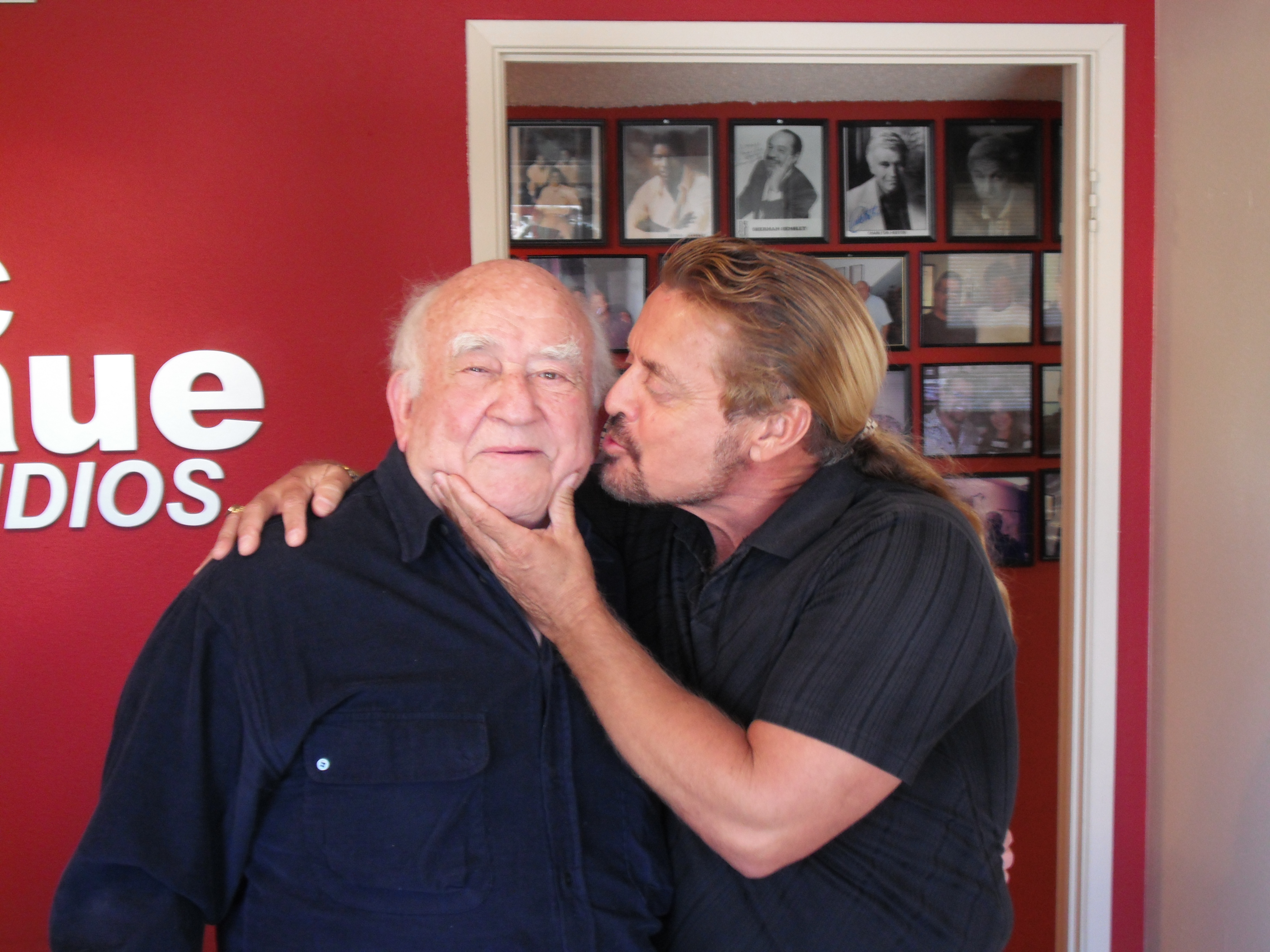 Old pal Ed Asner (Up) lending his voice to another project at our Burbank voice over studios.