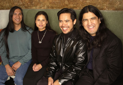 Evan Adams, Sherman Alexie, Michelle St. John and Gene Tagaban at event of The Business of Fancydancing (2002)