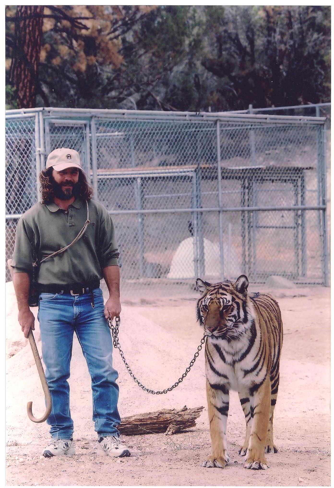 Training with Tara 2002! Tiger Owner Randy Miller did Tiger Stunts on Gladiator with Tara!