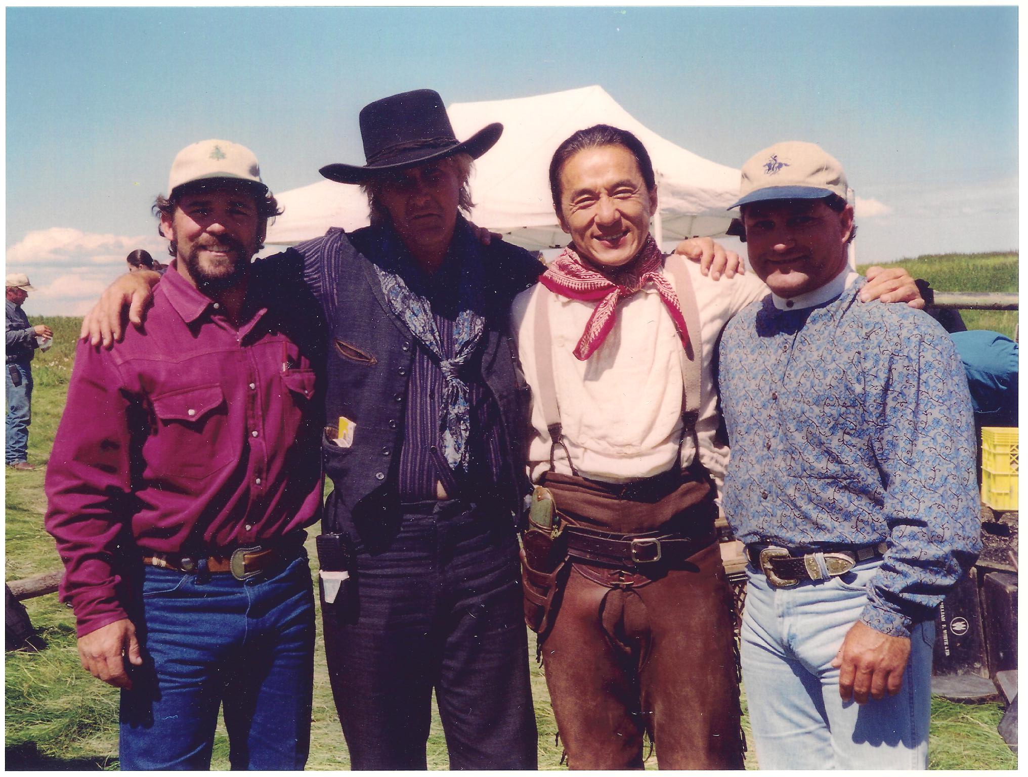 Mark Brooks, Brent Woolsey, Jackie Chan, Tad Griffith on Shanghai Noon.