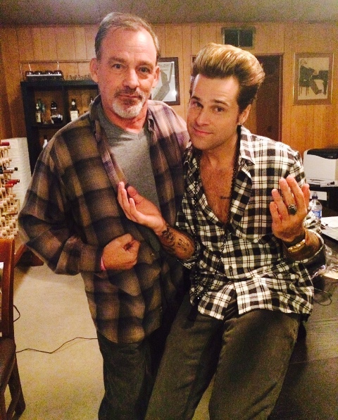 Danny and Ryan Cabrera on set of 