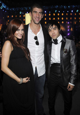 Ashlee Simpson, Michael Phelps and Pete Wentz