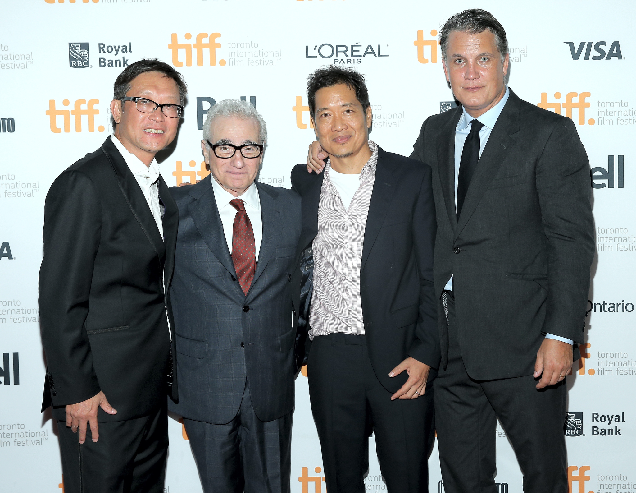 Martin Scorsese, Andrew Loo, Stuart Ford and Andrew Lau at event of Revenge of the Green Dragons (2014)