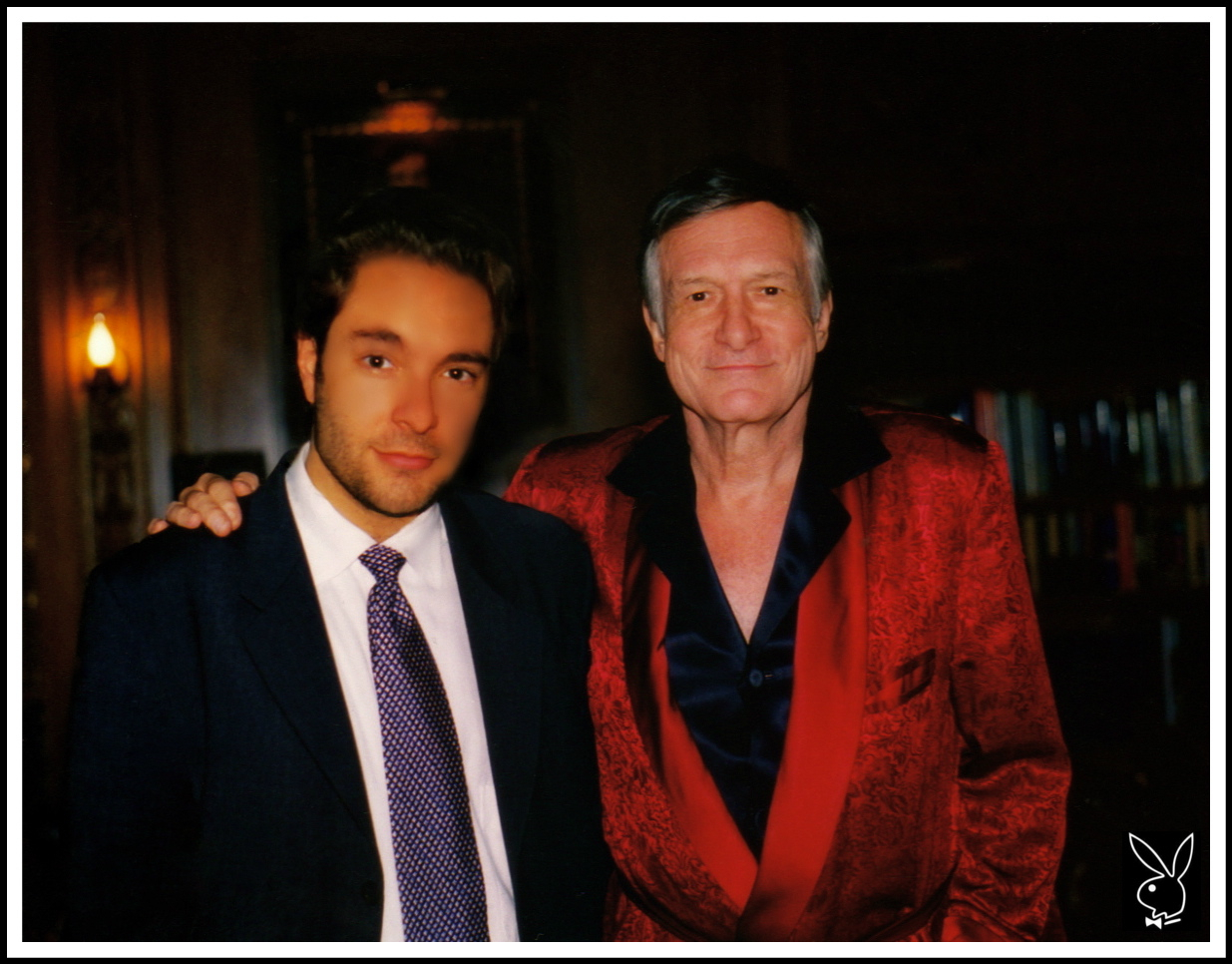 Hugh Hefner and David Giammarco, Playboy Mansion West. Holmby Hills, California.