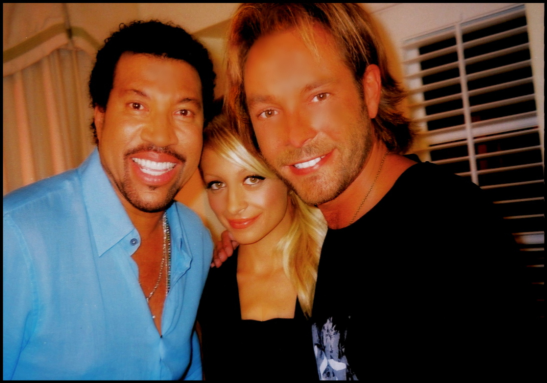 David Giammarco and Nicole Richie, with Lionel Richie. Beverly Hills, California.