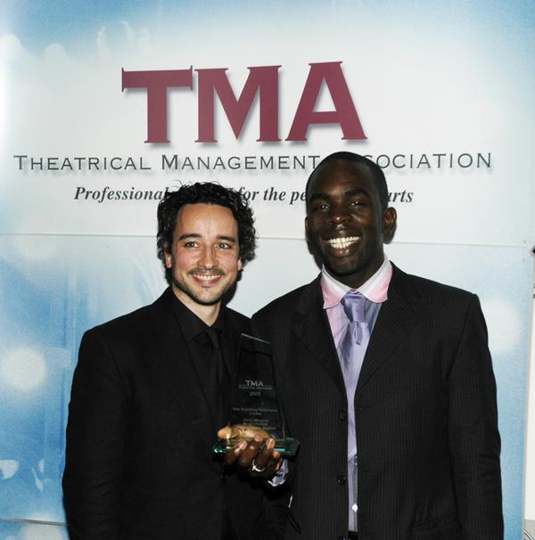 AIDAN GILLEN WITH TMA WINNER IN 2005 JIMMY AKINGBOLA.