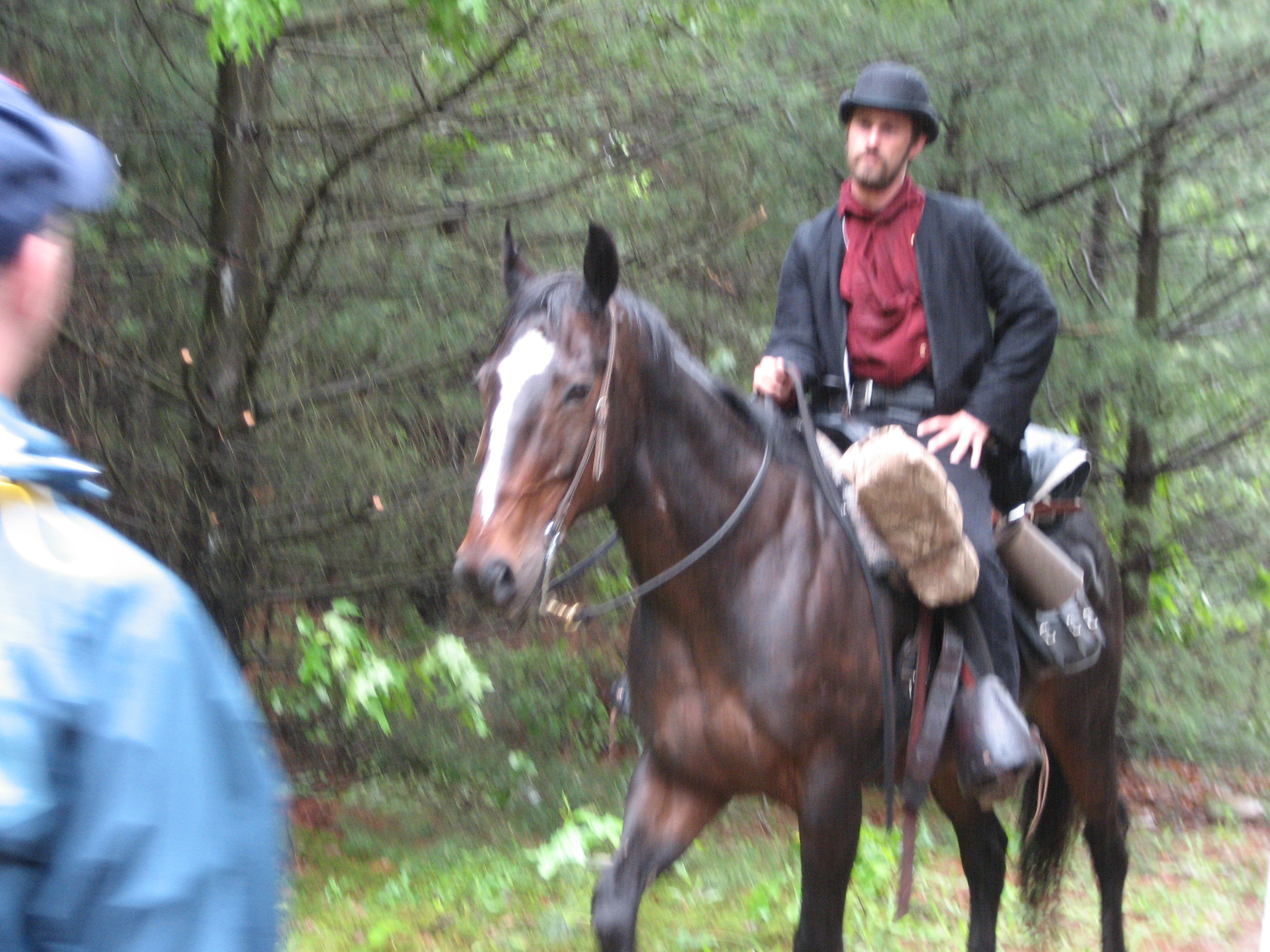 Brian Danner as DP Upham in Aftershock. (riding Blaze)