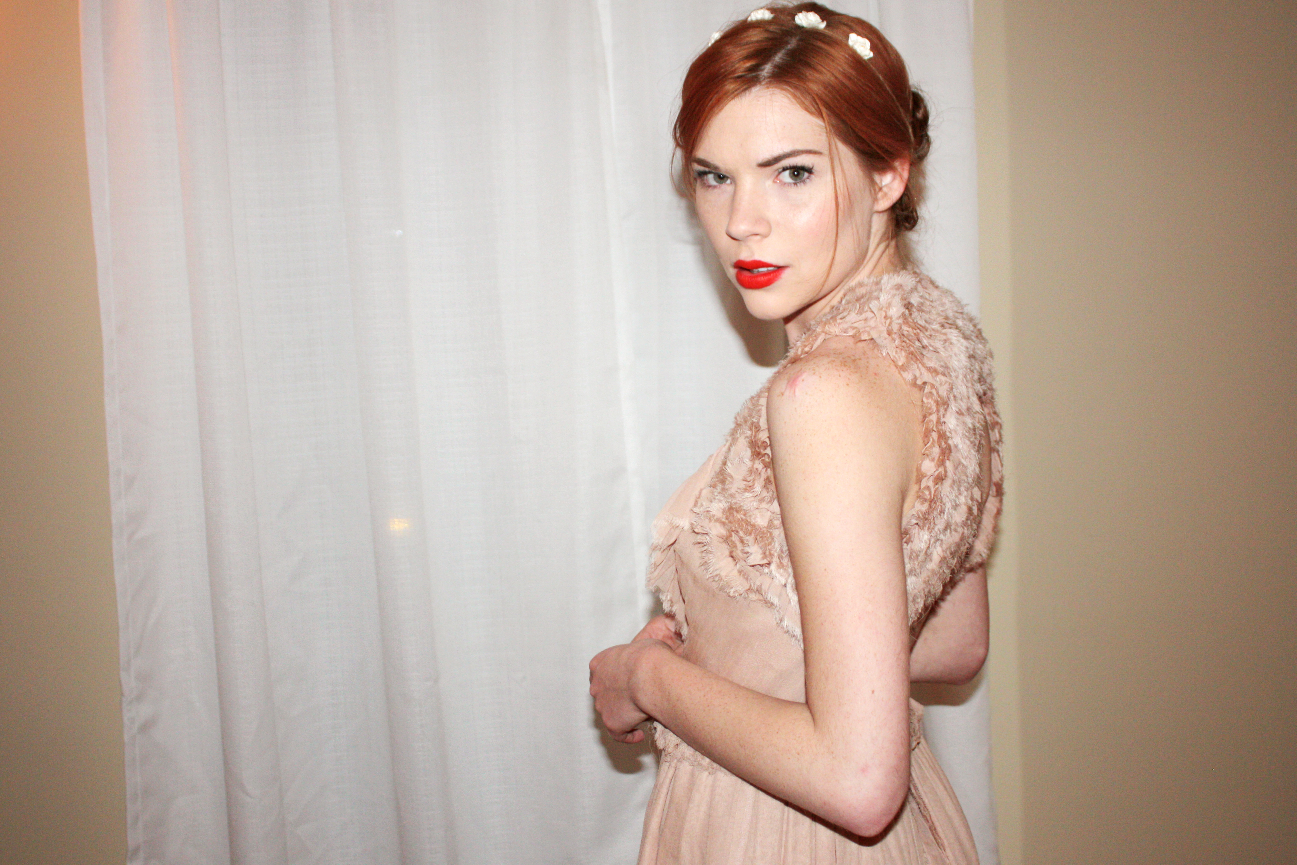 Courtney Halverson before the 2012 Golden Globes InStyle After-party.