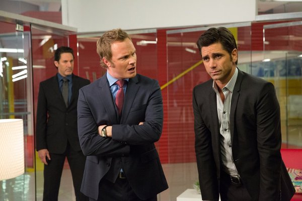 Still of John Stamos and David Anders in Necessary Roughness (2011)