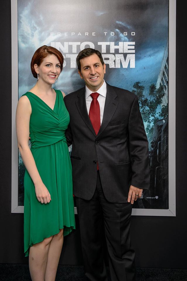 Ken Cole and Amber Cole at the premiere of Into the Storm (2014)