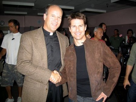 With Tom Cruise on set of Mission Impossible III